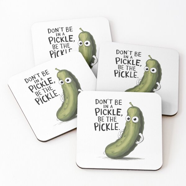 Item preview, In a pickle, FunnyFits70, Funny, Humor, Dill, cucumber, relish, meme, cool, snack, foodie, sticker, relish, rad, retro, chillax, coolness, jam, trouble, apparel, hip, design, chill, beach, juice designed and sold by FunnyFits70.