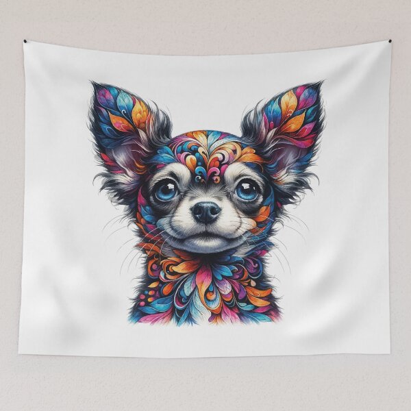 Item preview, Enchanted Floral Chihuahua designed and sold by JawArts.