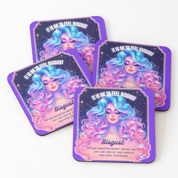 Item preview,  Pastel Holographic Watercolor Sticker: Accepting Disgust, Embracing Emotional Authenticity designed and sold by Queueka.