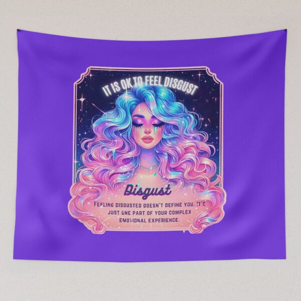 Item preview,  Pastel Holographic Watercolor Sticker: Accepting Disgust, Embracing Emotional Authenticity designed and sold by Queueka.