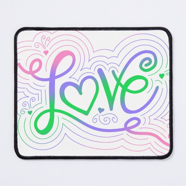 Item preview, Love Swirl Doodle Trigender Pride Flag Lettering designed and sold by JoyfulJen.