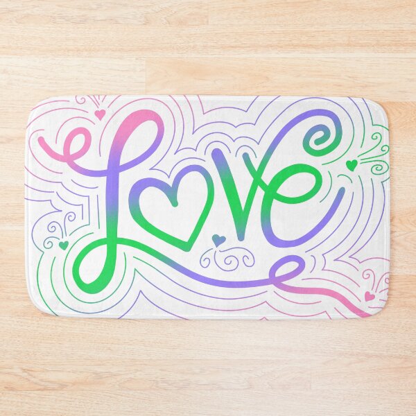 Item preview, Love Swirl Doodle Trigender Pride Flag Lettering designed and sold by JoyfulJen.