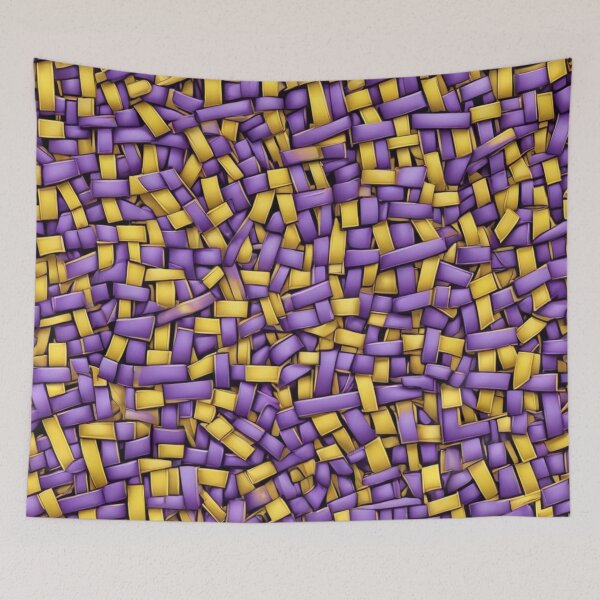 Item preview, Abstract Purple and Yellow Wicker Pattern designed and sold by calibrit.