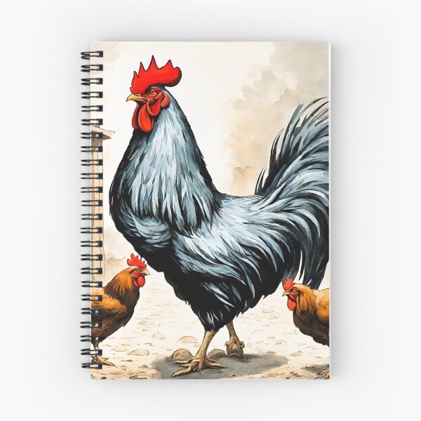 Item preview, a black Gallic rooster and his hens designed and sold by janjacbu.
