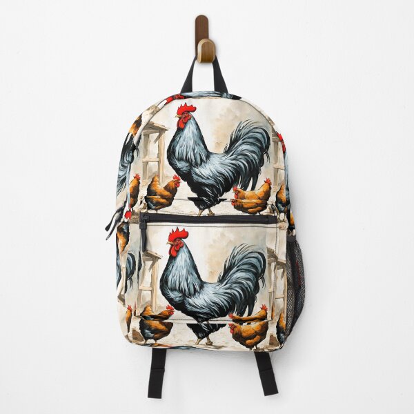 Item preview, a black Gallic rooster and his hens designed and sold by janjacbu.