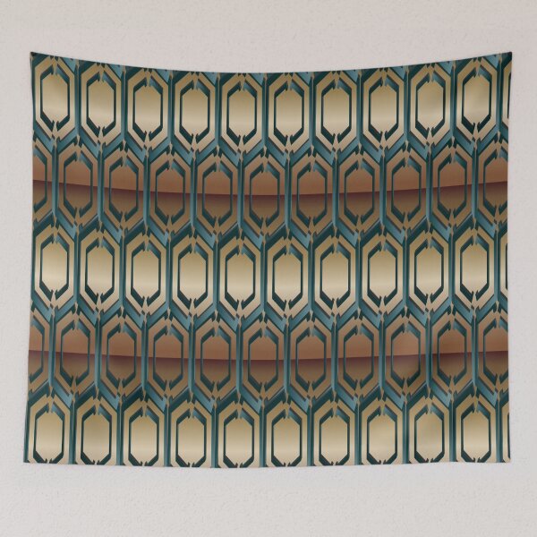 Item preview, Geometric pattern, grey, brown, blue designed and sold by wonghong.