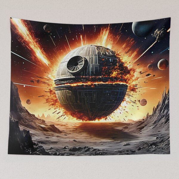 Item preview, Death Star Tribute 2 Digital Painting WallsOffameAust designed and sold by WallsOfFameAust.