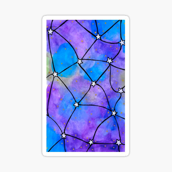 Watercolor Star Print Sticker