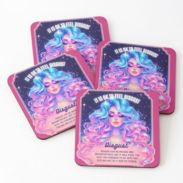 Item preview, Pastel Holographic Watercolor Sticker: Accepting Disgust, Embracing Emotional Authenticity designed and sold by Queueka.