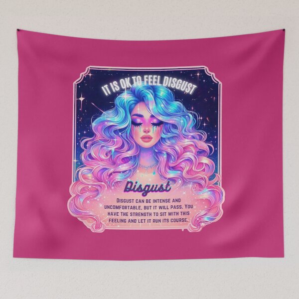 Item preview, Pastel Holographic Watercolor Sticker: Accepting Disgust, Embracing Emotional Authenticity designed and sold by Queueka.