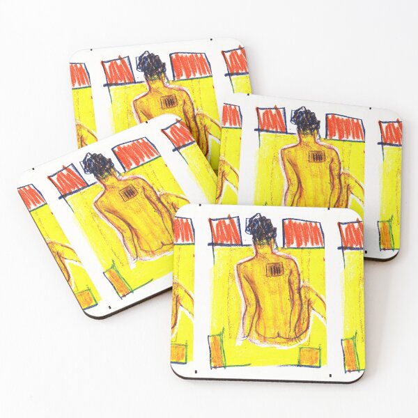Item preview, Pastel drawing naked body woman from abstract back designed and sold by Carré Comme Orange.