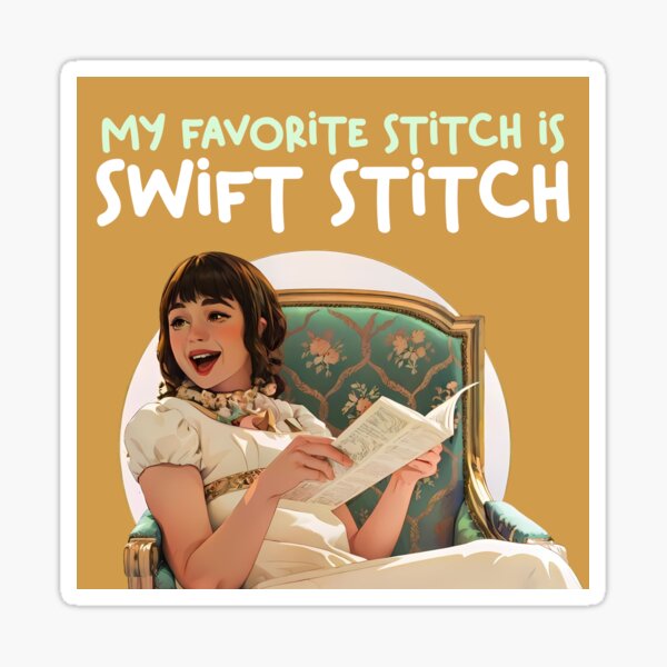 Aperçu de l'œuvre Swift Stitch citation drôle d'Eloise Bridgerton Bridgerton saison 3 créée et vendue par Mindy Bubble.
