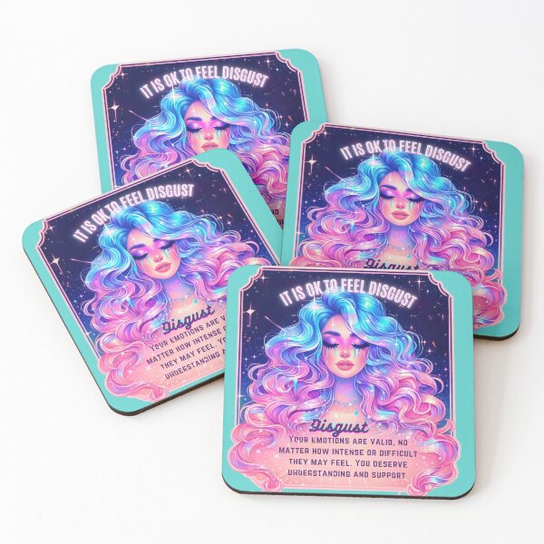 Item preview, Pastel Holographic Watercolor Sticker: Accepting Disgust, Embracing Emotional Authenticity designed and sold by Queueka.