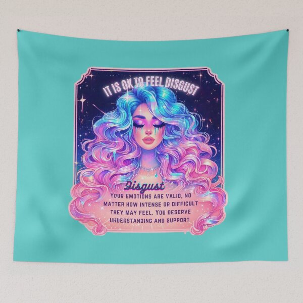 Item preview, Pastel Holographic Watercolor Sticker: Accepting Disgust, Embracing Emotional Authenticity designed and sold by Queueka.