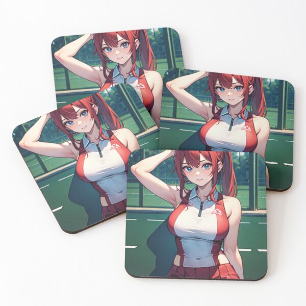 Item preview, Tennis Uniform Red-Haired Anime Girl designed and sold by kenvel.