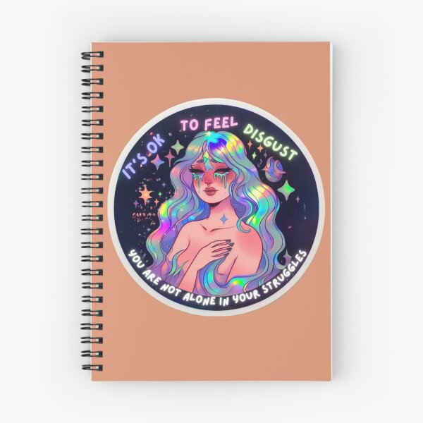 Item preview, Pastel Holographic Watercolor Sticker: Accepting Disgust, Embracing Emotional Authenticity designed and sold by Queueka.