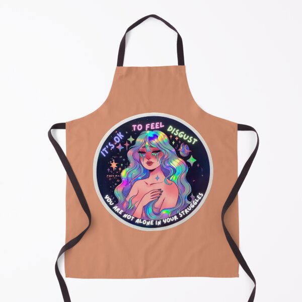 Item preview, Pastel Holographic Watercolor Sticker: Accepting Disgust, Embracing Emotional Authenticity designed and sold by Queueka.