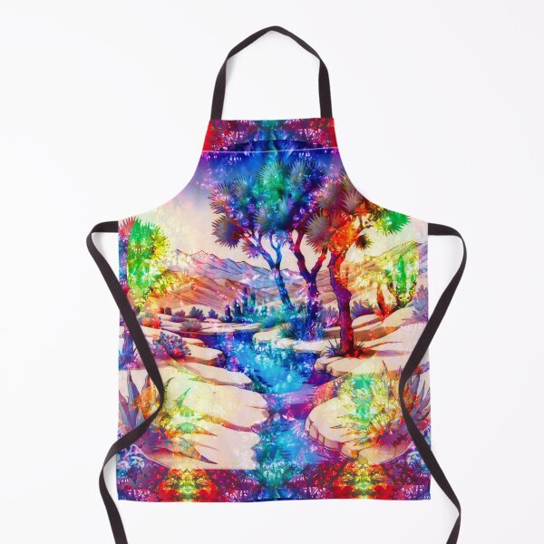 Item preview, Rainbow Tie Dye Desert Oasis Psychedelic Landscape Mountains cactus designed and sold by AuroraXGreen.