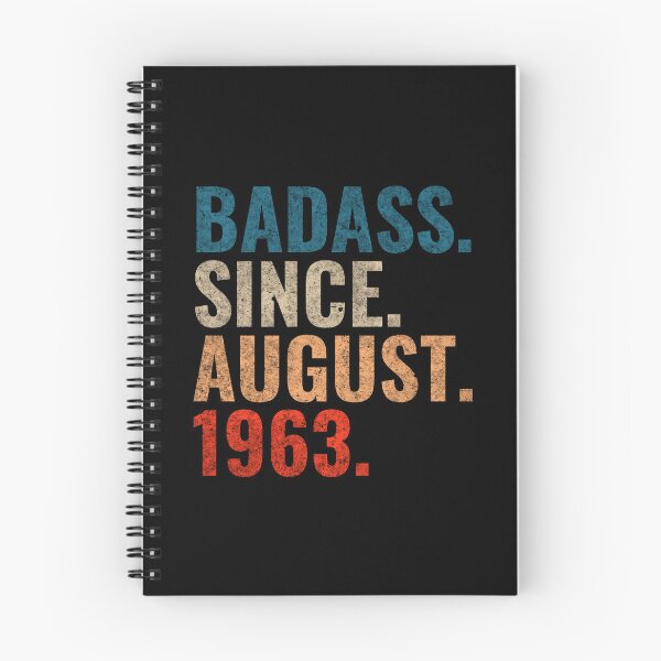 Item preview, Badass since August 1963 Vintage 1963 August birthday gift designed and sold by Teelogic.
