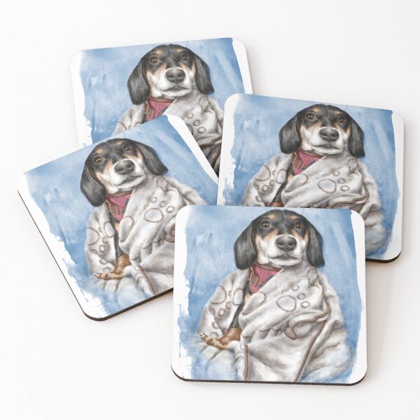 Item preview, Dacshound weiner dog portrait watercolor painting designed and sold by Nalidsa Sukprasert.