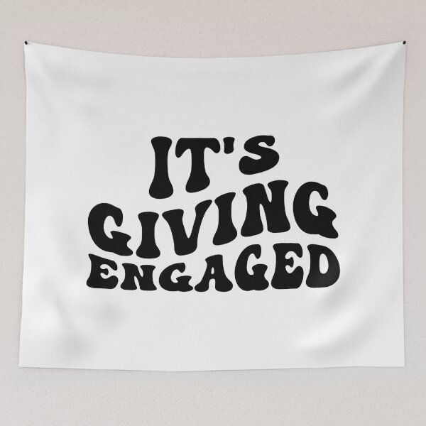 Item preview, Es dar comprometido - Engagement Groovy Black Art designed and sold by My Sweet Engagement.