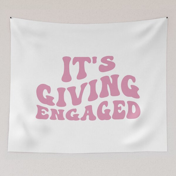 Item preview, Es dar comprometido - Pink Groovy Engagement Art designed and sold by My Sweet Engagement.