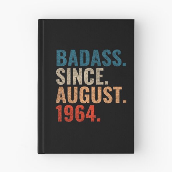 Item preview, Badass since August 1964 Vintage 1964 August birthday gift designed and sold by Teelogic.