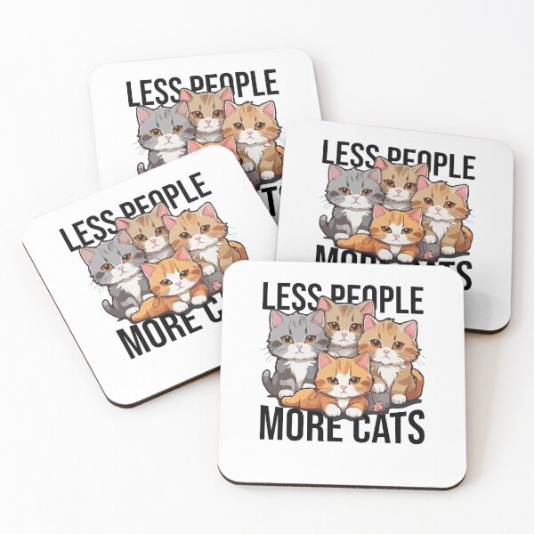 Item preview, Less People More Cats, Funny Cat Lover Introvert, Gift for Cat Lady Furparent, Anti-Social CatMom Catdad Eww People designed and sold by Peculiarts.