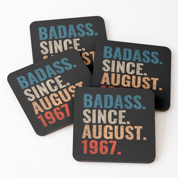 Item preview, Badass since August 1967 Vintage 1967 August birthday gift designed and sold by Teelogic.