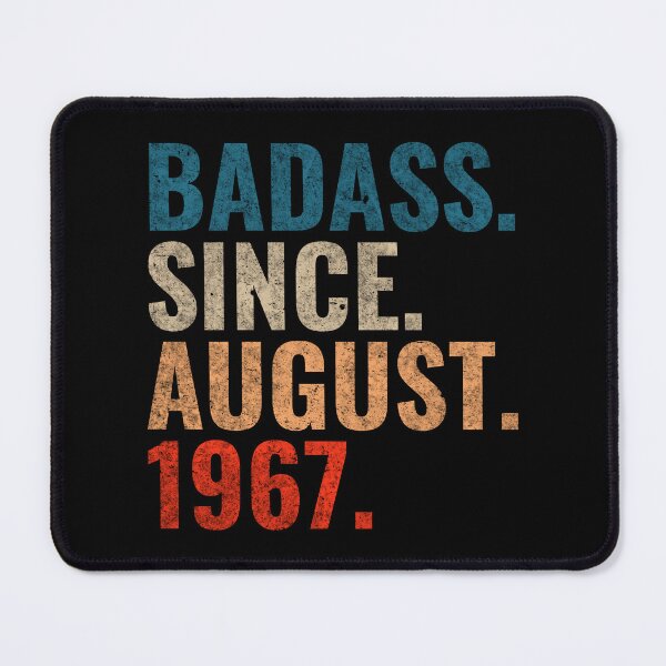 Item preview, Badass since August 1967 Vintage 1967 August birthday gift designed and sold by Teelogic.