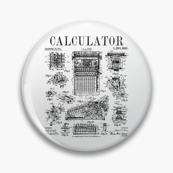 Item preview, Calculator Accountant CPA Math Teacher Funny Vintage Patent designed and sold by GrandeDuc.