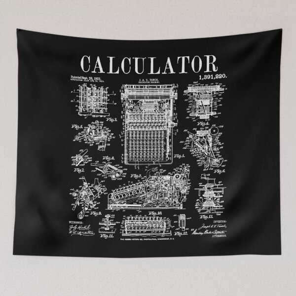 Item preview, Calculator Accountant CPA Math Teacher Funny Vintage Patent designed and sold by GrandeDuc.