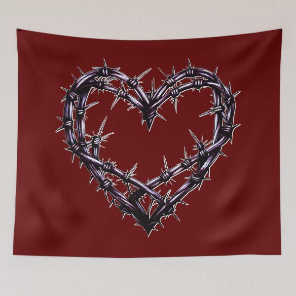 Item preview, Heart of Barbed Wire Art: Love's Dark Twist designed and sold by VikArtStudio.