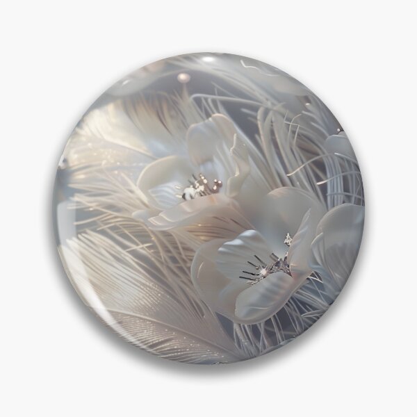 Item preview, feather and pearl background arrangement designed and sold by dcrc.