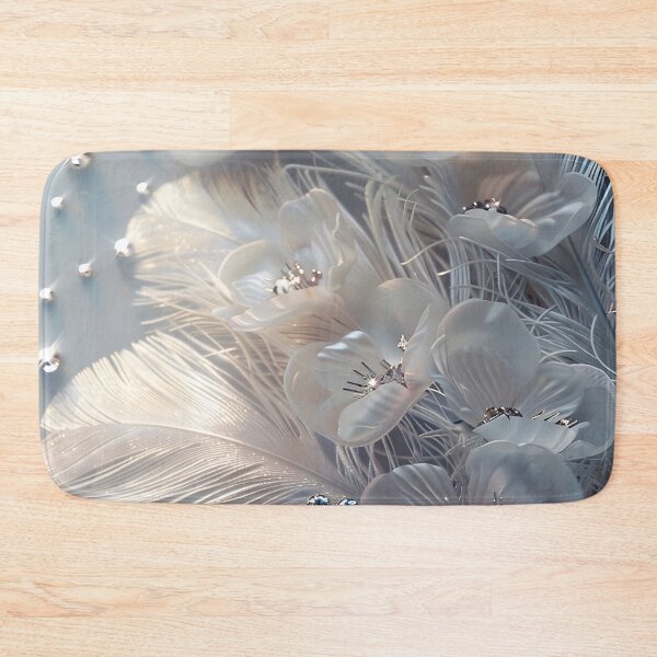 Item preview, feather and pearl background arrangement designed and sold by dcrc.