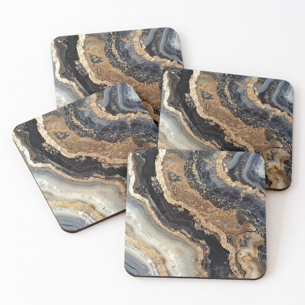 Item preview, Black and Gold Geode 01 designed and sold by Elisabeth Lucas.