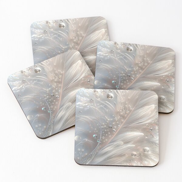 Item preview, feather and pearl background arrangement designed and sold by dcrc.