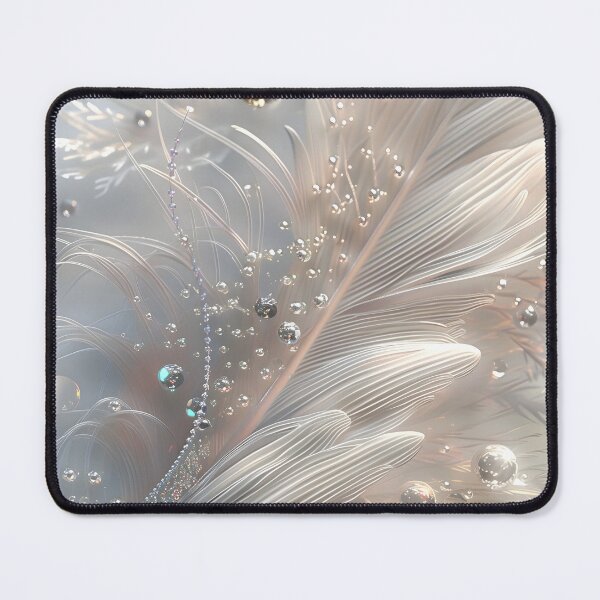 Item preview, feather and pearl background arrangement designed and sold by dcrc.