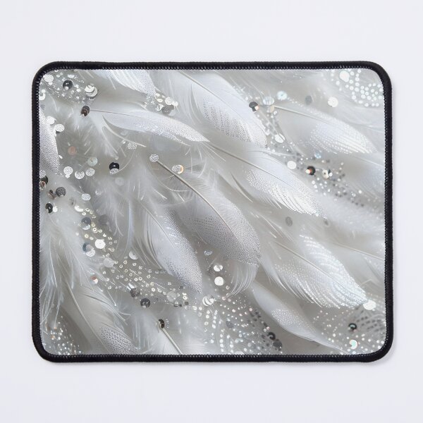 Item preview, feather and pearl background arrangement designed and sold by dcrc.