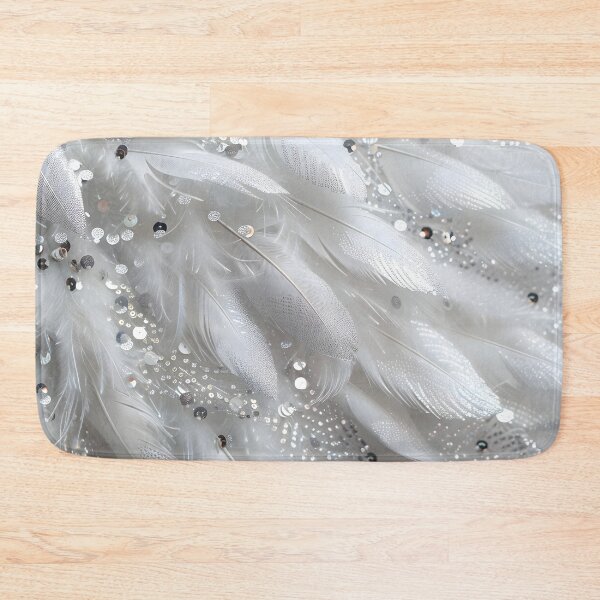Item preview, feather and pearl background arrangement designed and sold by dcrc.