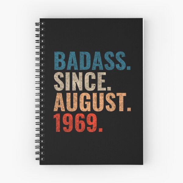 Item preview, Badass since August 1969 Vintage 1969 August birthday gift designed and sold by Teelogic.