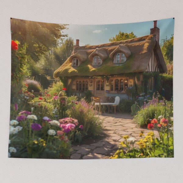 Item preview, Enchanted Garden Haven with English Cottage designed and sold by BlareBlare.