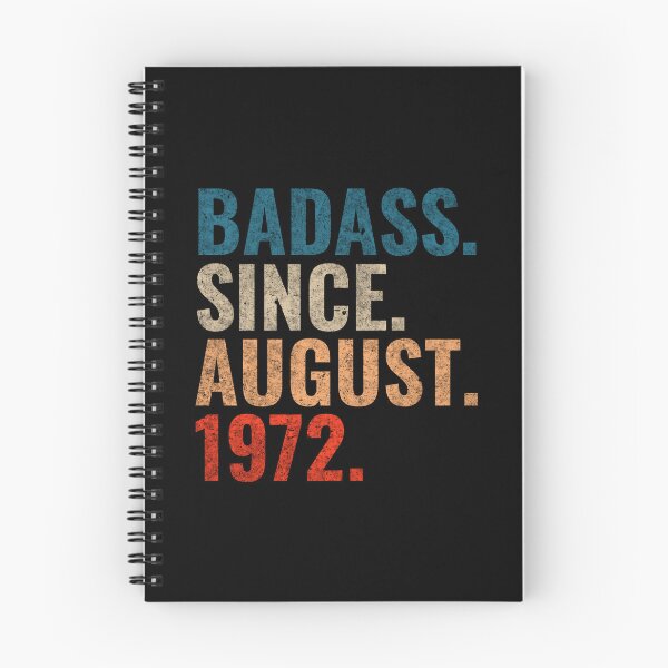 Item preview, Badass since August 1972 Vintage 1972 August birthday gift designed and sold by Teelogic.
