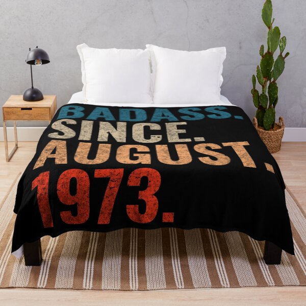 Item preview, Badass since August 1973 Vintage 1973 August birthday gift designed and sold by Teelogic.