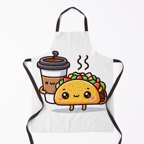 Item preview, Kawaii Taco With Coffee Cup designed and sold by CanvasCutie.