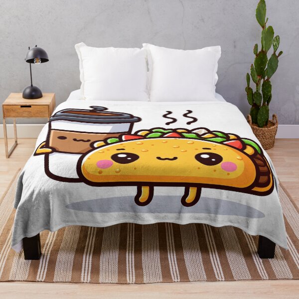 Item preview, Kawaii Taco With Coffee Cup designed and sold by CanvasCutie.
