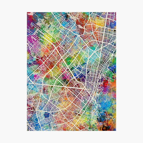 Artikel-Vorschau von Bogota Kolumbien Stadtplan, designt und verkauft von ArtPrints.