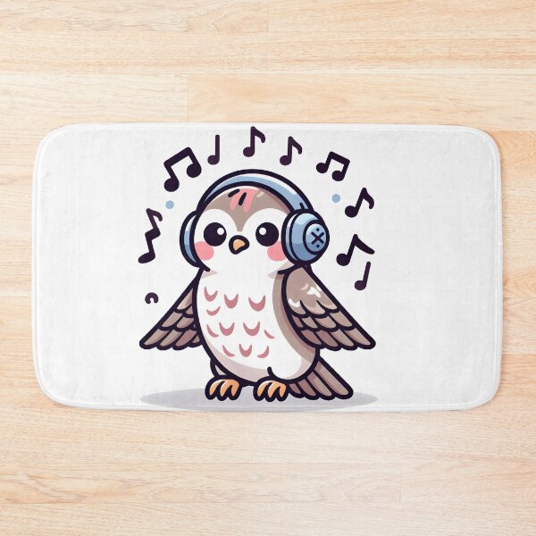 Item preview, Kawaii Falcon With Music Notes designed and sold by CanvasCutie.