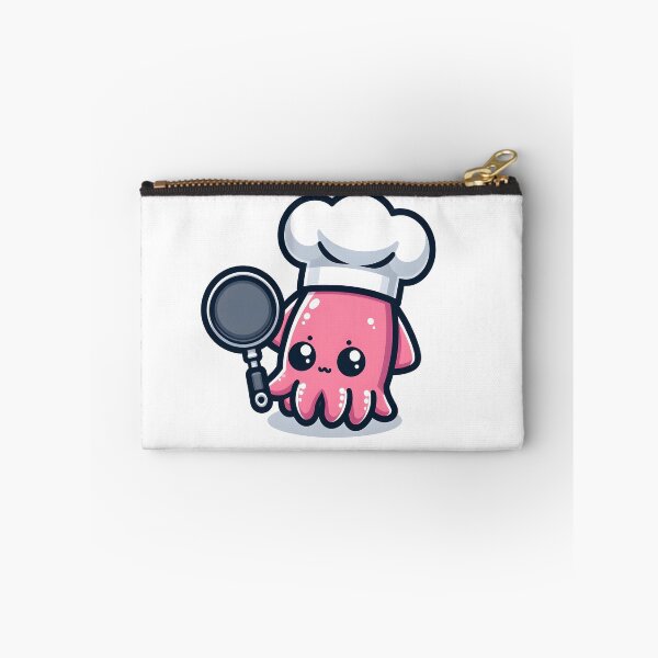 Item preview, Kawaii Squid With Chef'S Hat And Frying Pan designed and sold by CanvasCutie.