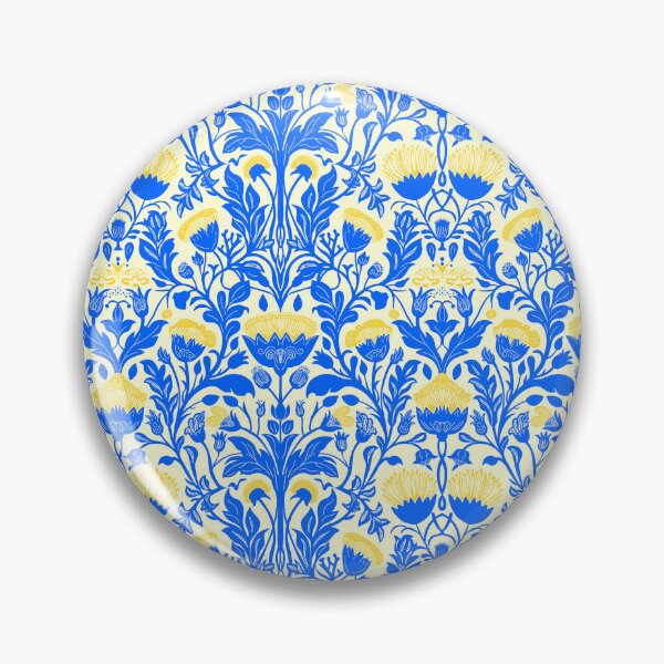 Item preview, Sunny Days Floral Blue and Yellow Pattern designed and sold by MindFulStudios.